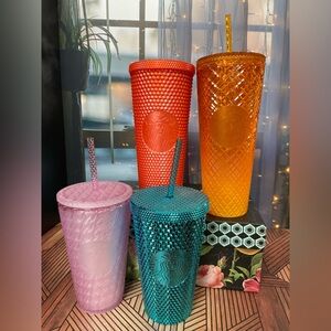 Starbucks Tumbler Bundle (three NWT, one missing straw)